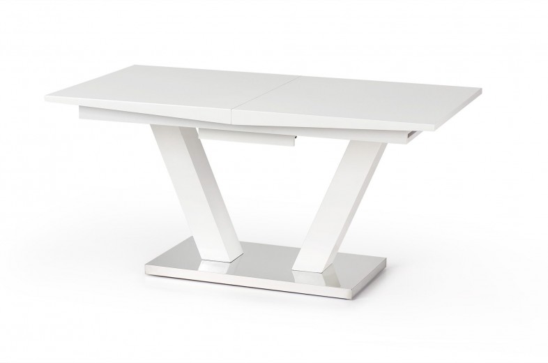 Kihúzható Asztal, MDF és Fém Vision Fehér, H160-200xSz90xM76 cm