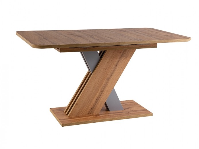Kihúzható Asztal, forgácslap Exel Wotan Tölgy / Szürke, Sz140-180xM85xM76 cm