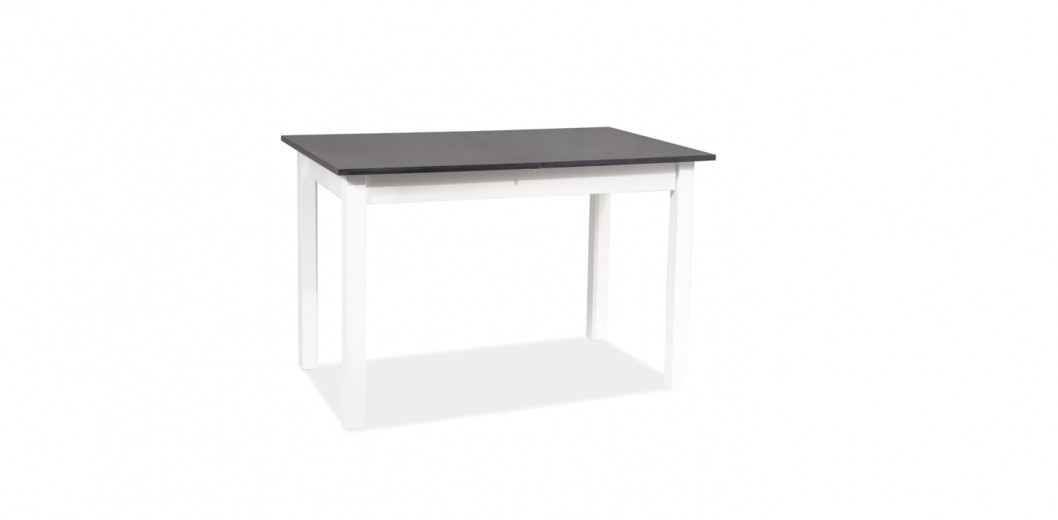 Kihúzható Asztal, forgácslap, Horacy Small Antracit / Fehér, Sz100-140xM60xM75 cm