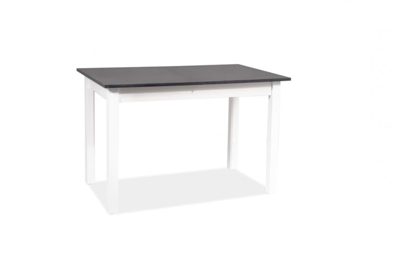 Kihúzható Asztal, forgácslap, Horacy Large Antracit / Fehér, Sz125-170xM75xM75 cm