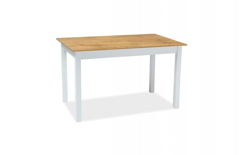 Kihúzható Asztal, forgácslap, Horacy Small Wotan Tölgy / Fehér, Sz100-140xM60xM75 cm