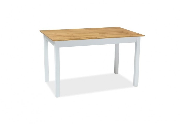 Kihúzható Asztal, forgácslap, Horacy Large Wotan Tölgy / Fehér, Sz125-170xM75xM75 cm