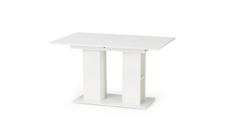Kornel Kihúzható Forgácslap Asztal, Fehér, H130-170xSz80xM76 cm