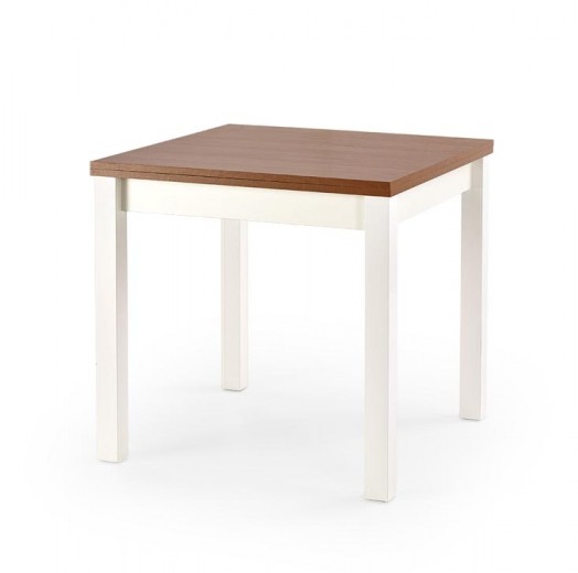 Kihúzható Asztal, Forgácslap és MDF Gracjan Éger / Fehér, H80-160xSz80xM76 cm