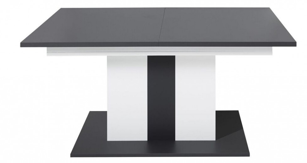 Kihúzható Asztal, Forgácslap, Madeline Grafitszürke / Fehér, H160-210xSz90xM76 cm