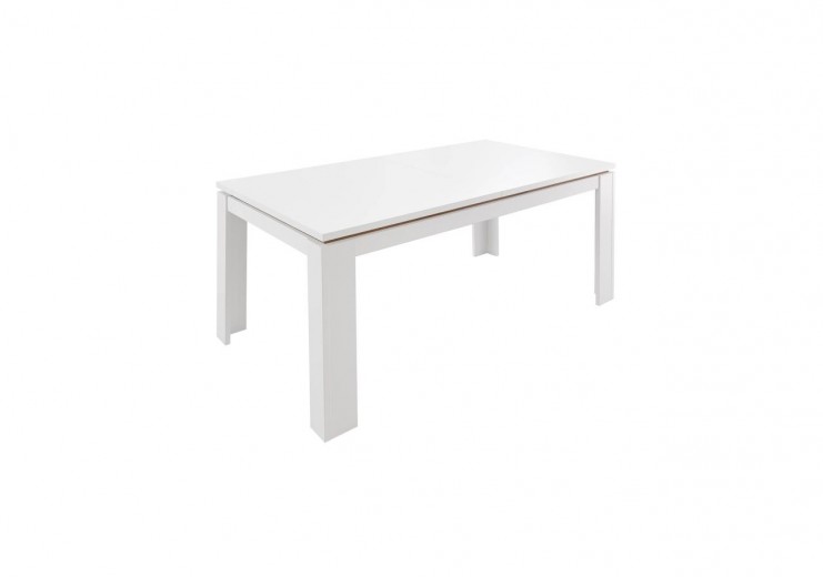 Kihúzható Asztal, Forgácslap és MDF Selina Fehér / Természetes, H160-240xSz90xM76 cm