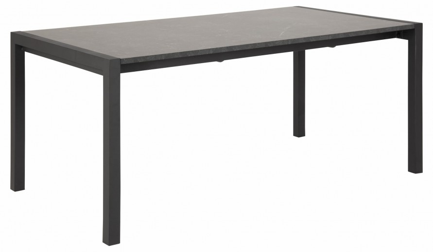 Kihúzható Asztal, Forgácslap és Fém, Bicca Fekete, H170-250xSz90xM74 cm