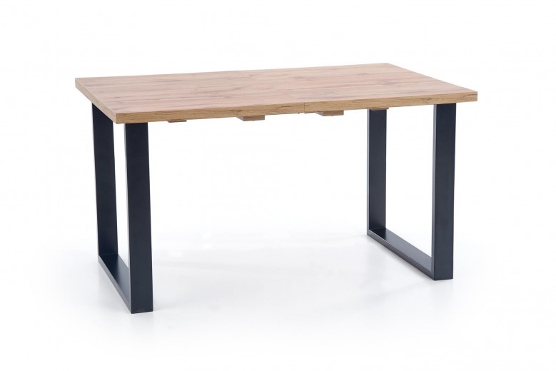 Venom Large Kihúzható Asztal, Forgácslap és Fém, Wotan Tölgy / Fekete, H160-210xSz90xM74 cm