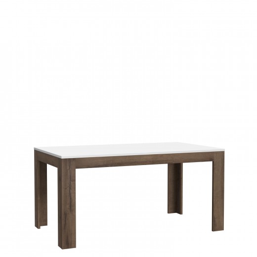 Forgácslap Kihúzható Asztal, Wafi Tölgy / Fehér, H160-206,6xSz90xM78,2 cm
