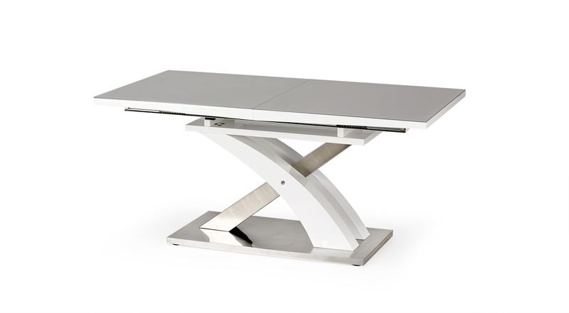 Kihúzható Asztal, MDF és Fém Sandor 2 Szürke, H160-220xSz90xM77 cm