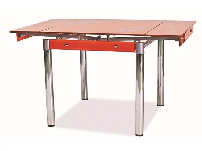 Kihúzható Asztal, Üveg GD-082 Piros