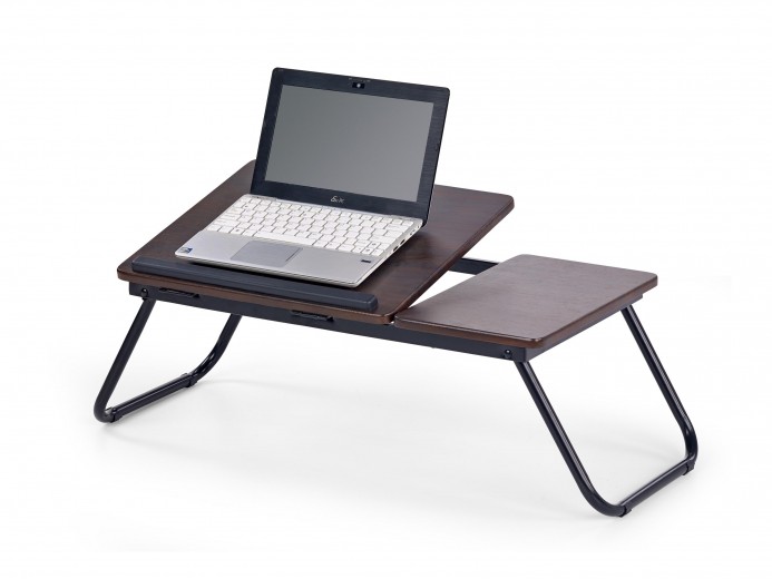 Laptop Asztal, MDF és Fém B-19 Sötét Dió, H60xSz34xM23 cm