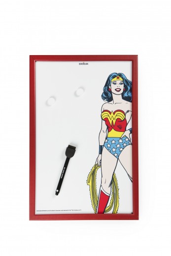 Memo Board fa kerettel, l30xH45 cm, Superhero Wonder Woman