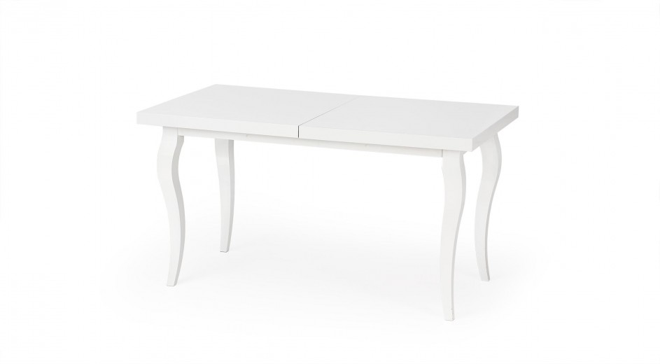 Kihúzható Asztal, Bükkfa és MDF Mozart Fehér, H160-240xSz90xM75 cm