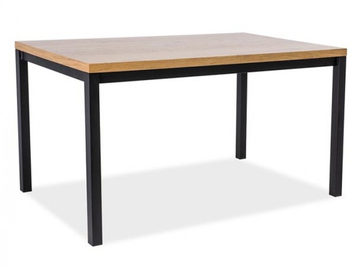 Asztal, Fém és Furnér, Normano, H120xSz80xM77 cm