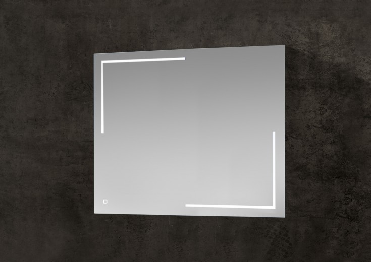 Négyszögletes Fürdőszobai Tükör LED Világítással, SP3 Medium, IP21, 6500K, 290LM, Sz80xM65 cm