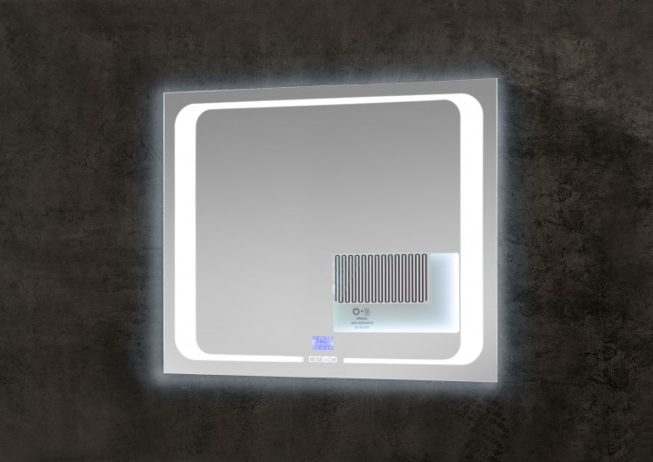 Négyszögletes Fürdőszobai Tükör LED Világítással, SP4 Medium, IP21, 6500K, 535LM, Sz80xM65 cm