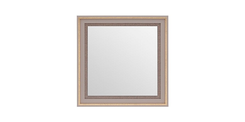 Dekoratív Tükör, Forgácslapból Készült Kerettel Hector Square Szürke / Arany, Sz60xM60 cm
