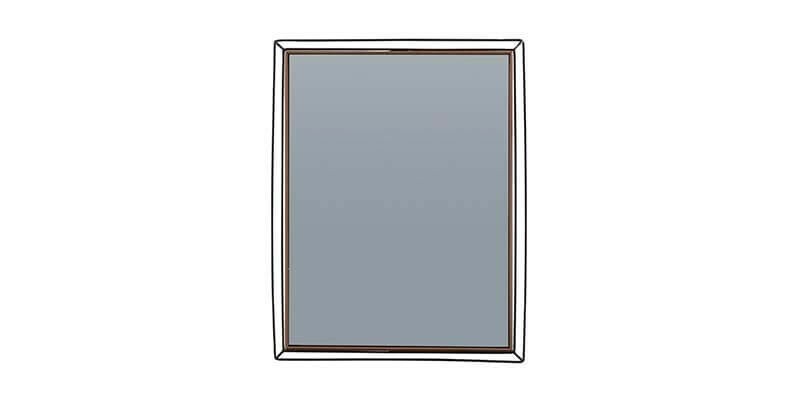 Dekoratív Tükör, Forgácslapból és Fémből Készült Kerettel Louisa Dió / Fekete, Sz55,5xM70,4 cm