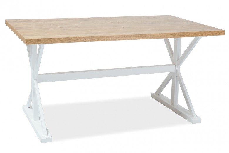 Asztal, Furnér és Bükkfa, Oxford, H150xSz90xM76 cm