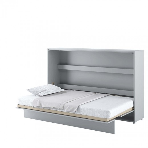 Bed Concept Horizontal Felcsukható Ágy, Pneumatikus Mechanizmussal, Matractartóval, Matt Szürke, 200 x 120 cm