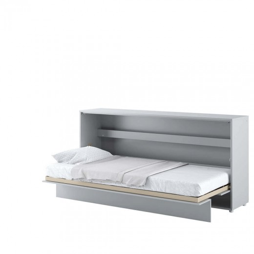 Bed Concept Horizontal Felcsukható Ágy, Pneumatikus Mechanizmussal, Matractartóval, Matt Szürke, 200 x 90 cm