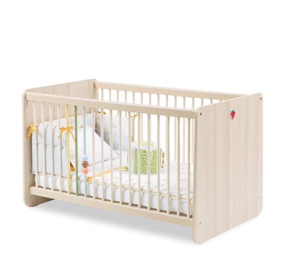 Kiságy, Forgácslap Montessori Baby Természetes, 120 x 60 cm