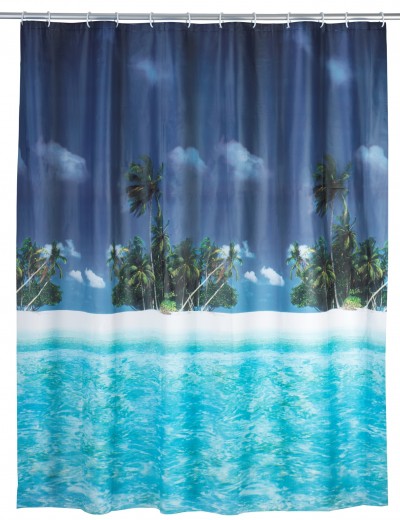 PEVA Zuhanyfüggöny, Palm Beach Többszínű, 180 x 200 cm
