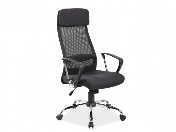 Kárpitozott vezetői szék, Qwin-345 Fekete, Sz62xM49xM118-128 cm
