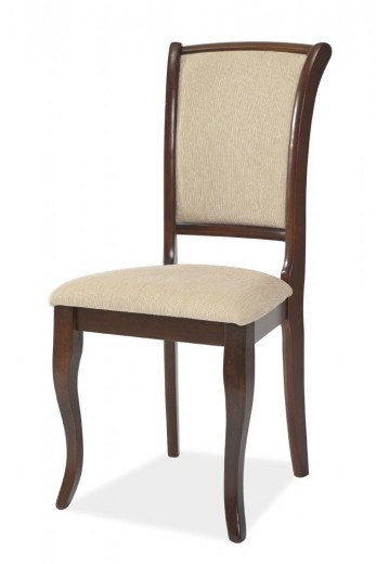 Kárpitozott szék fából, Main-SC Krémszínű / Sötét Diófa, Sz44xM42xM96 cm