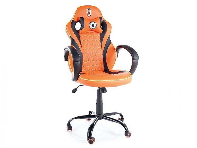Öko bőrrel bevont gaming szék, Portal Narancssárga / Fekete, Sz62xM48xM109-119 cm