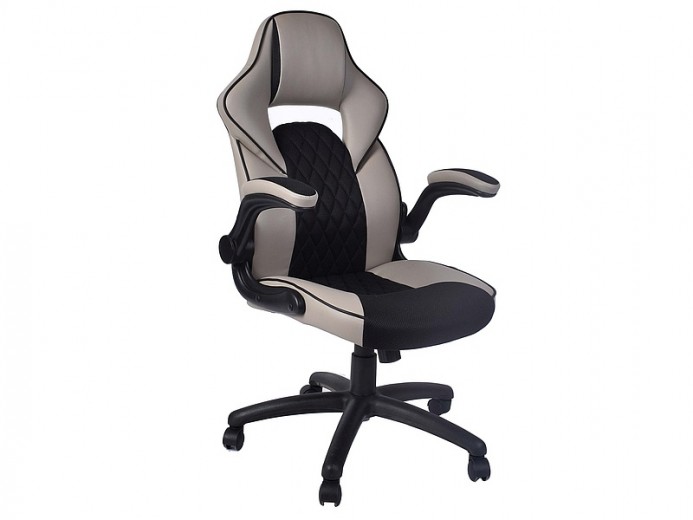 Öko bőrrel bevont gaming szék, Qwin-372 Bézs / Fekete, Sz69xM51xM115-124 cm