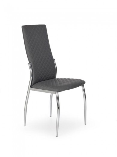 Őko kárpitozott szék fém lábakkal, Kai-238 Szürke/ Króm, Sz46xM54xM101 cm