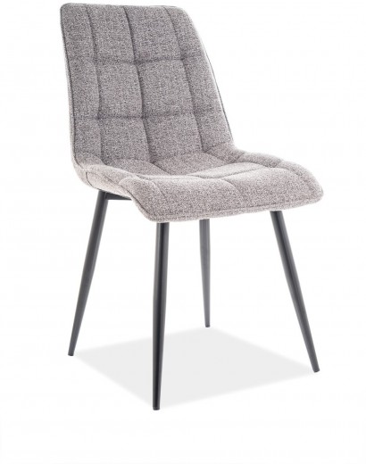 Kárpitozott szék, fém lábakkal, Chase II Szürke / Fekete, Sz51xM44xM89 cm