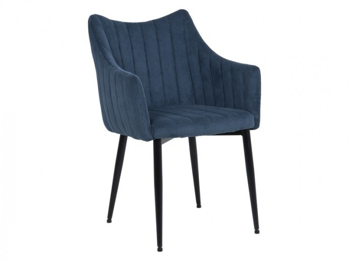 Kárpitozott szék, fém lábakkal, Mantis Tengerészkék / Fekete, Sz59xM46xM87 cm