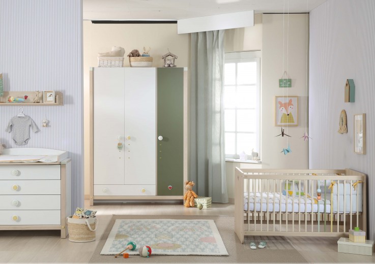 Babaszoba Bútor Szett, Forgácslap, 5 darab Montessori Baby Természetes, 120 x 60 cm