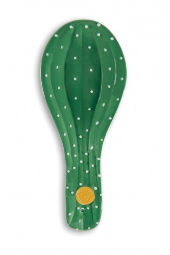 Kanáltartó, kerámia, L26xl10xH2,5 cm, Cactus Zöld