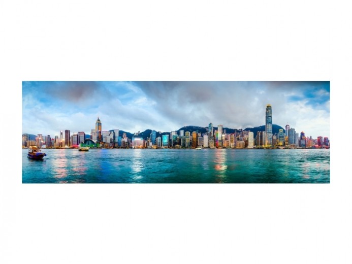 Üvegkép Hongkong, 160 x 60 cm