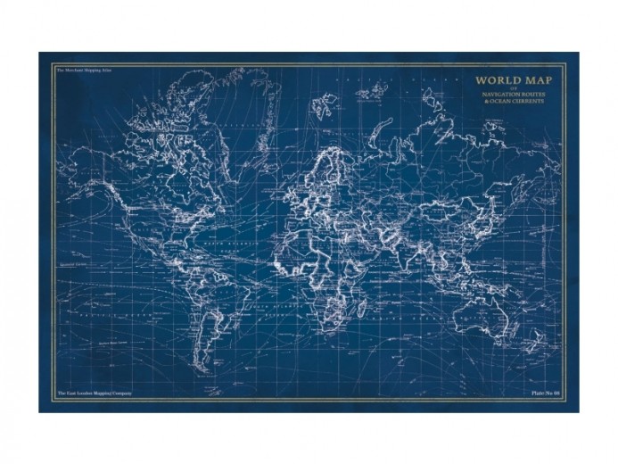 Üvegkép Map, 120 x 80 cm