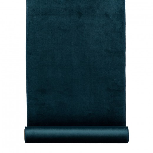 Asztali Futó, Cognac Velvet, Sötétkék, 35 x 180 cm